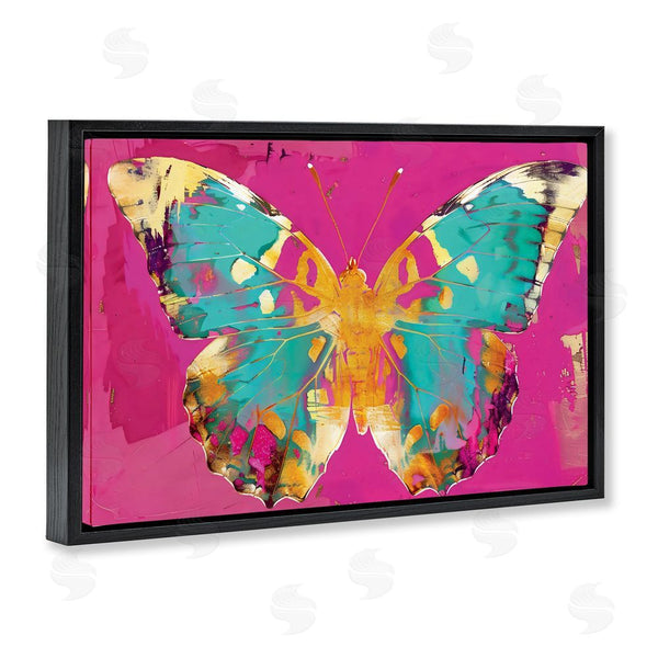 Stupell Industries LSR Design Studio | Jewel Butterfly Over Pink Wall Art