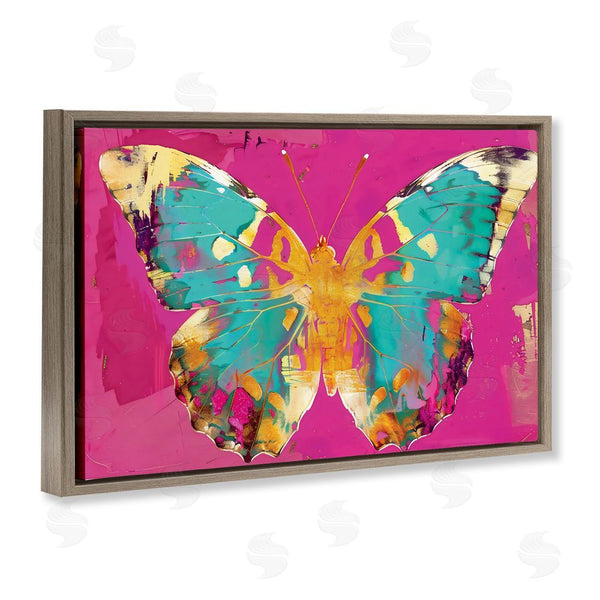 Stupell Industries LSR Design Studio | Jewel Butterfly Over Pink Wall Art