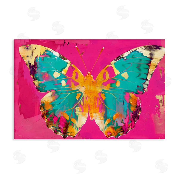 stupell industries LSR Design Studio | Jewel Butterfly over Pink Wall Art