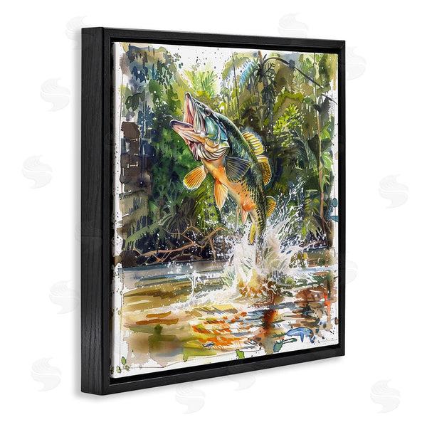Stupell Industries LSR Design Studio | Jumping Bass Fish