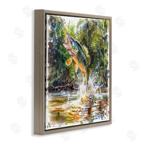 Stupell Industries LSR Design Studio | Jumping Bass Fish