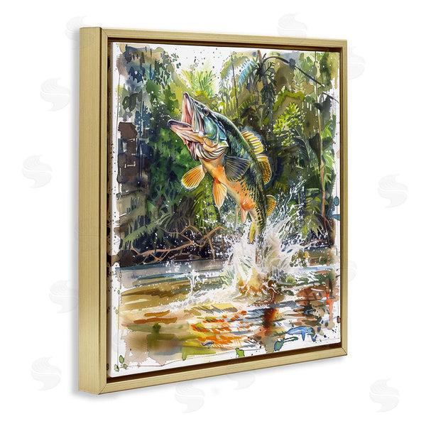 Stupell Industries LSR Design Studio | Jumping Bass Fish