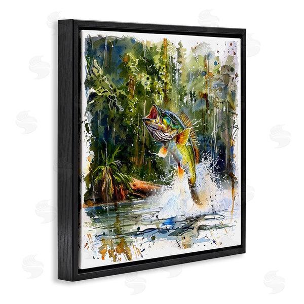 Stupell Industries LSR Design Studio | Jumping Bass Splash
