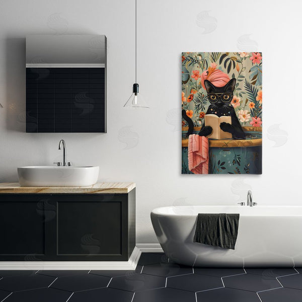 Stupell Industries LSR Design Studio | Kitty Wash Day Bathtub Wall Art