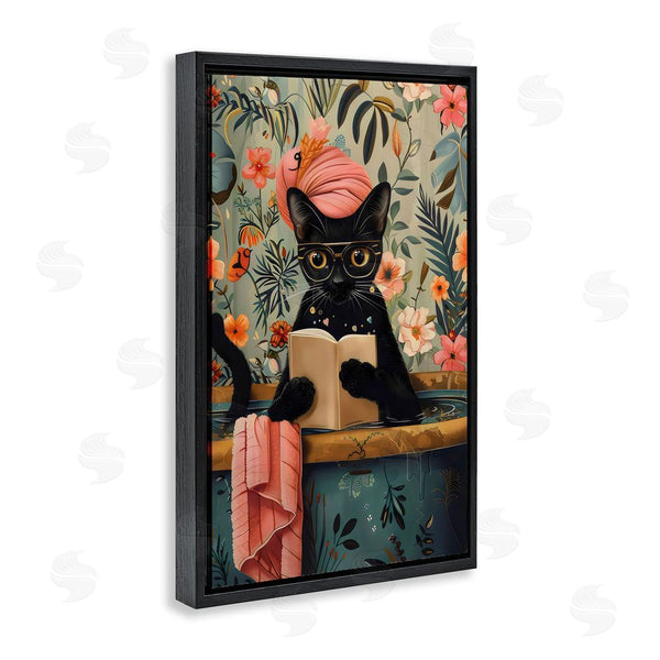 Stupell Industries LSR Design Studio | Kitty Wash Day Bathtub Wall Art