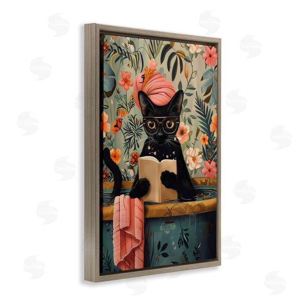 Stupell Industries LSR Design Studio | Kitty Wash Day Bathtub Wall Art