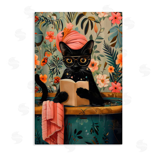 stupell industries LSR Design Studio | Kitty Wash Day Bathtub Wall Art