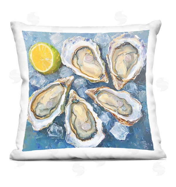 stupell industries LSR Design Studio | Lemon & Oysters Seafood Printed Throw Pillow