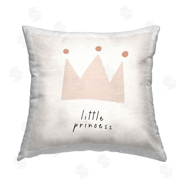 Stupell Industries LSR Design Studio | Little Princess Crown Printed Throw Pillow