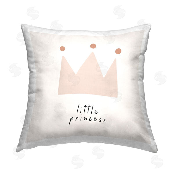 stupell industries LSR Design Studio | Little Princess Crown Printed Throw Pillow