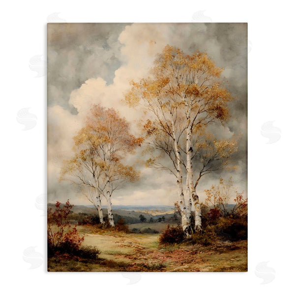 stupell industries LSR Design Studio | Looming Autumn Birch Trees Wall Art