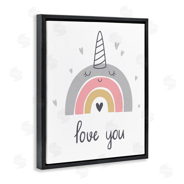 Stupell Industries LSR Design Studio | Love You Unicorn Rainbow Wall Art