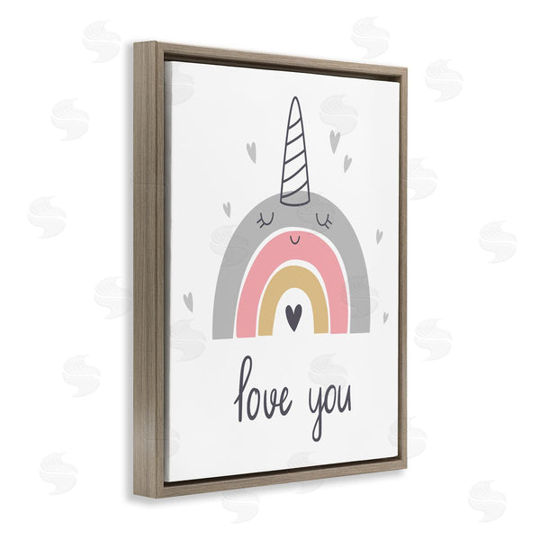 Stupell Industries LSR Design Studio | Love You Unicorn Rainbow Wall Art