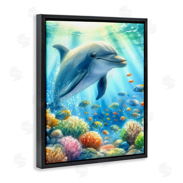 Stupell Industries LSR Design Studio | Majestic Dolphin Underwater