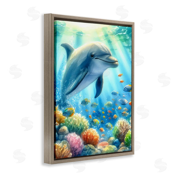 Stupell Industries LSR Design Studio | Majestic Dolphin Underwater
