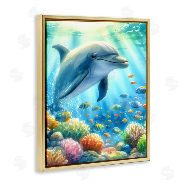 Stupell Industries LSR Design Studio | Majestic Dolphin Underwater