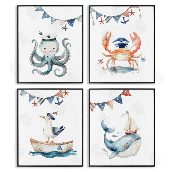 Stupell Industries LSR Design Studio | Maritime Sailor Animals Wall Art
