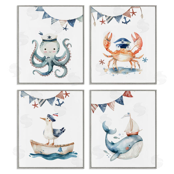Stupell Industries LSR Design Studio | Maritime Sailor Animals Wall Art