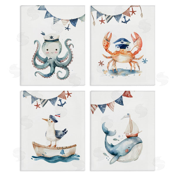 stupell industries LSR Design Studio | Maritime Sailor Animals Wall Art