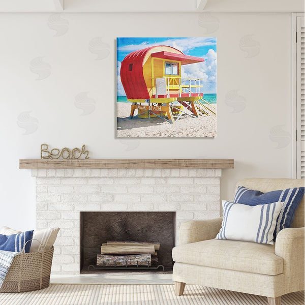Stupell Industries LSR Design Studio | Miami Beach Hut Wall Art