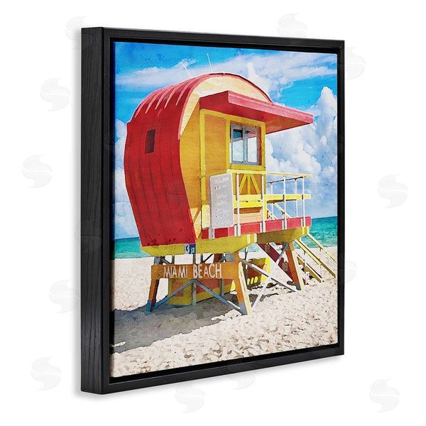 Stupell Industries LSR Design Studio | Miami Beach Hut Wall Art