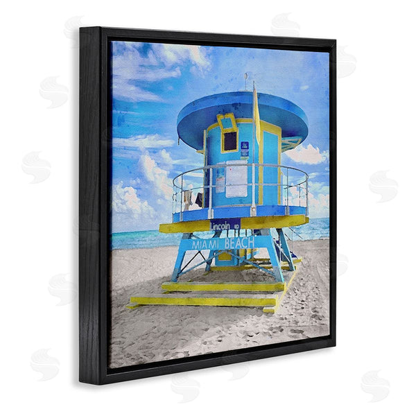 Stupell Industries LSR Design Studio | Miami Beach Summer Hut Wall Art