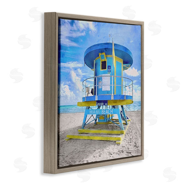 Stupell Industries LSR Design Studio | Miami Beach Summer Hut Wall Art