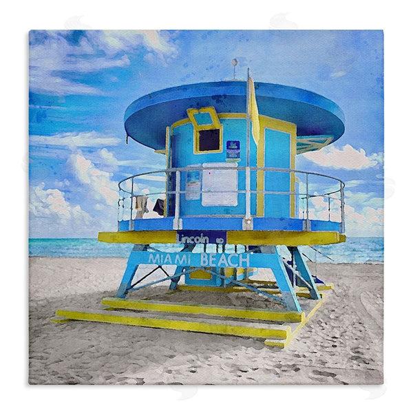 stupell industries LSR Design Studio | Miami Beach Summer Hut Wall Art