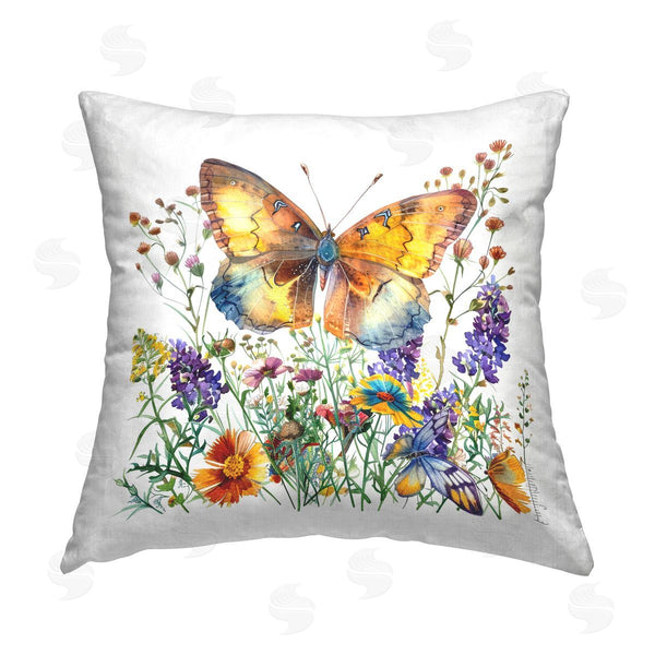 stupell industries LSR Design Studio | Mixed Butterfly Garden Printed Throw Pillow