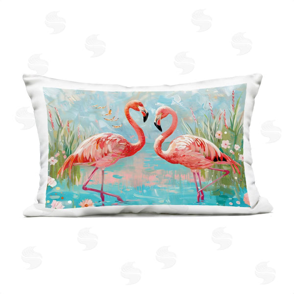 Stupell Industries LSR Design Studio | Modern Flamingo Love Printed Throw Pillow