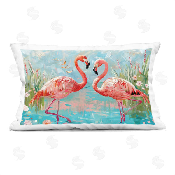 stupell industries LSR Design Studio | Modern Flamingo Love Printed Throw Pillow