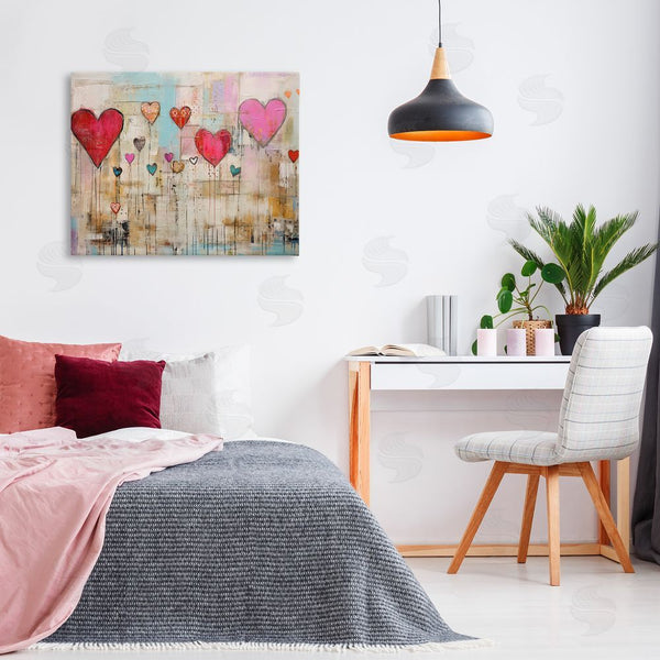 Stupell Industries LSR Design Studio | Modern Floating Hearts Wall Art