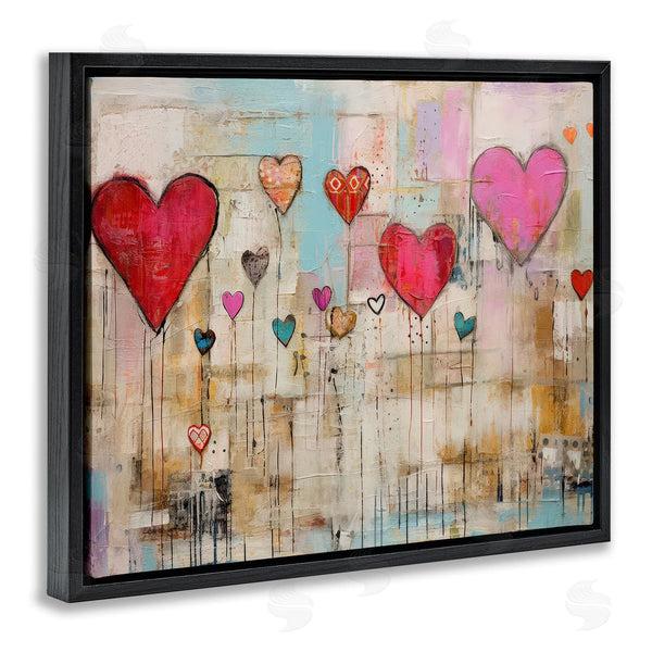Stupell Industries LSR Design Studio | Modern Floating Hearts Wall Art