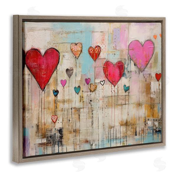 Stupell Industries LSR Design Studio | Modern Floating Hearts Wall Art