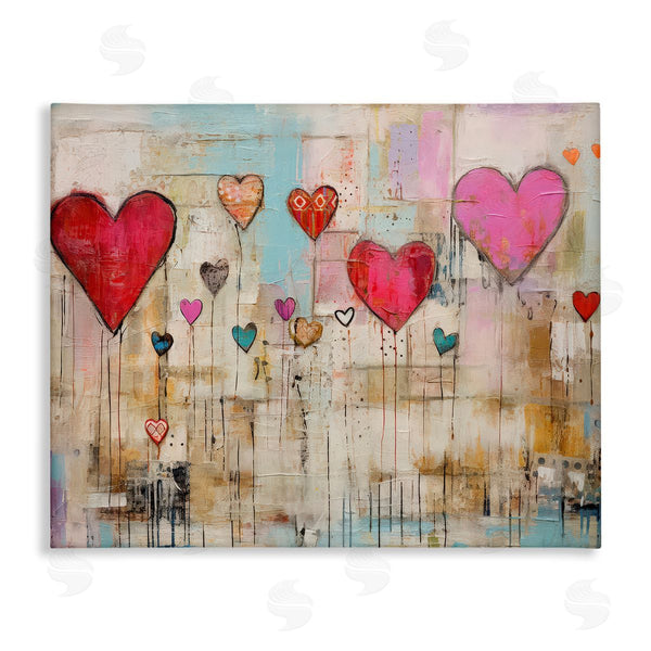 stupell industries LSR Design Studio | Modern Floating Hearts Wall Art