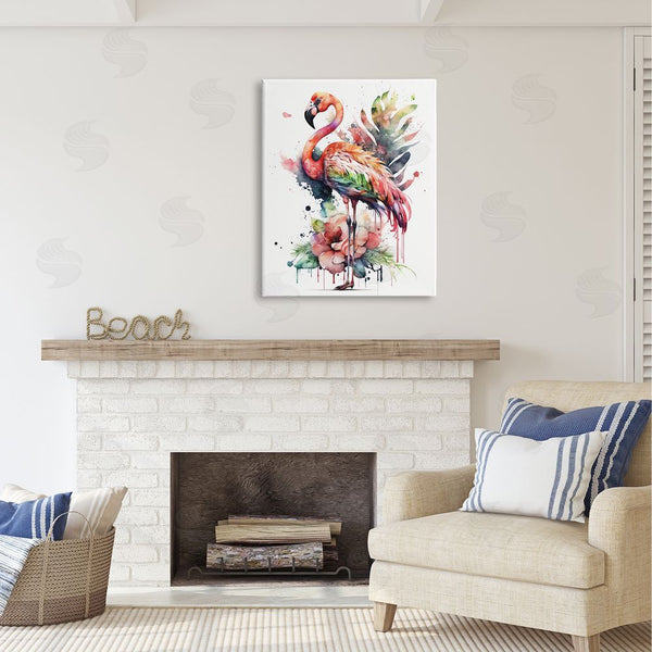 Stupell Industries LSR Design Studio | Modern Splash Flamingo Wall Art