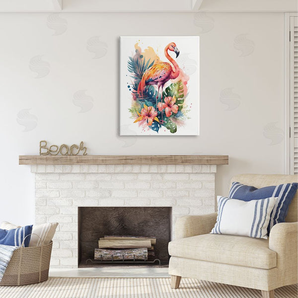 Stupell Industries LSR Design Studio | Modern Tropical Flamingo Wall Art