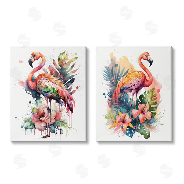 stupell industries LSR Design Studio | Modern Tropical Flamingos Wall Art