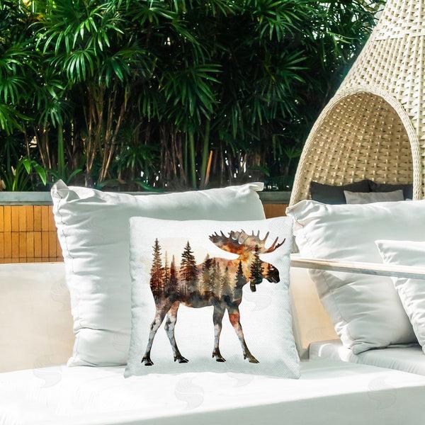Stupell Industries LSR Design Studio | Moose Forest Silhouette Printed Throw Pillow