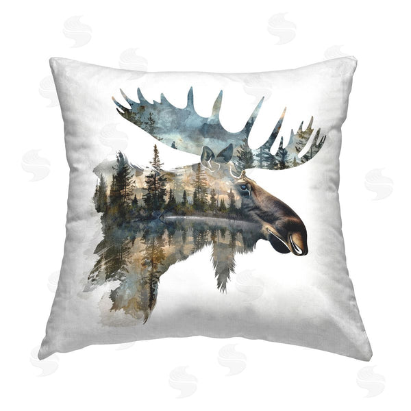 stupell industries LSR Design Studio | Moose Head Silhouette Printed Throw Pillow