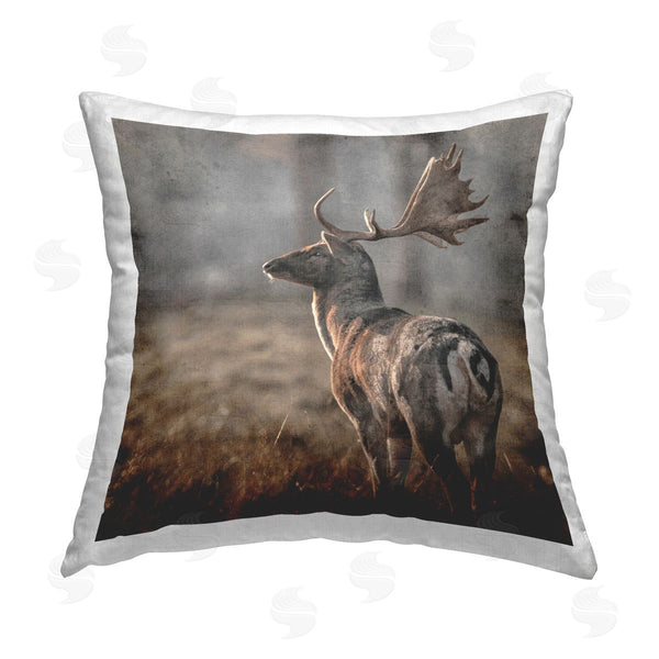 stupell industries LSR Design Studio | Moose Stag in Nature Printed Throw Pillow