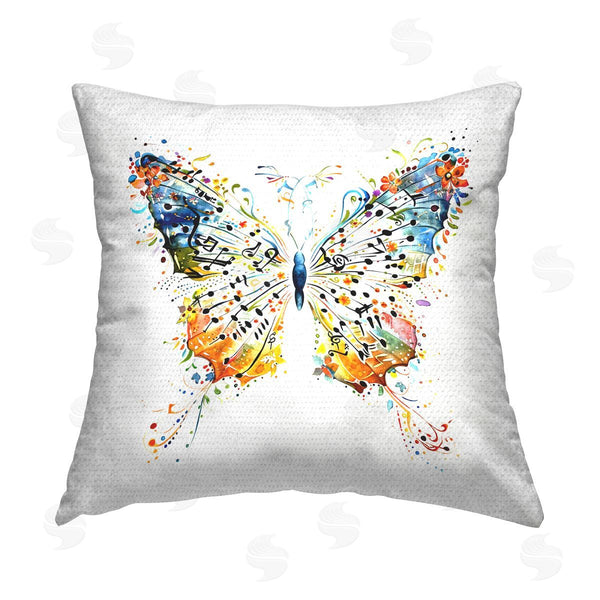 Stupell Industries LSR Design Studio | Musical Butterfly Wings Printed Throw Pillow