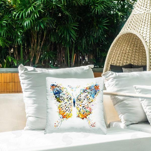Stupell Industries LSR Design Studio | Musical Butterfly Wings Printed Throw Pillow