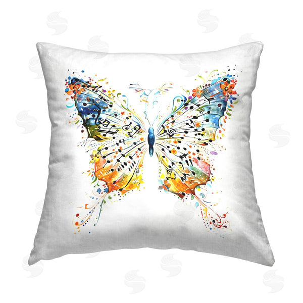 stupell industries LSR Design Studio | Musical Butterfly Wings Printed Throw Pillow