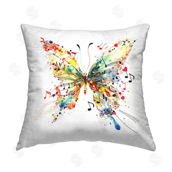 Stupell Industries LSR Design Studio | Musical Song Butterfly Printed Throw Pillow
