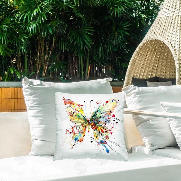Stupell Industries LSR Design Studio | Musical Song Butterfly Printed Throw Pillow