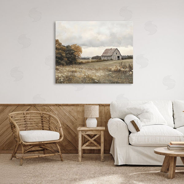 Stupell Industries LSR Design Studio | Muted Autumn Barn Meadow Wall Art