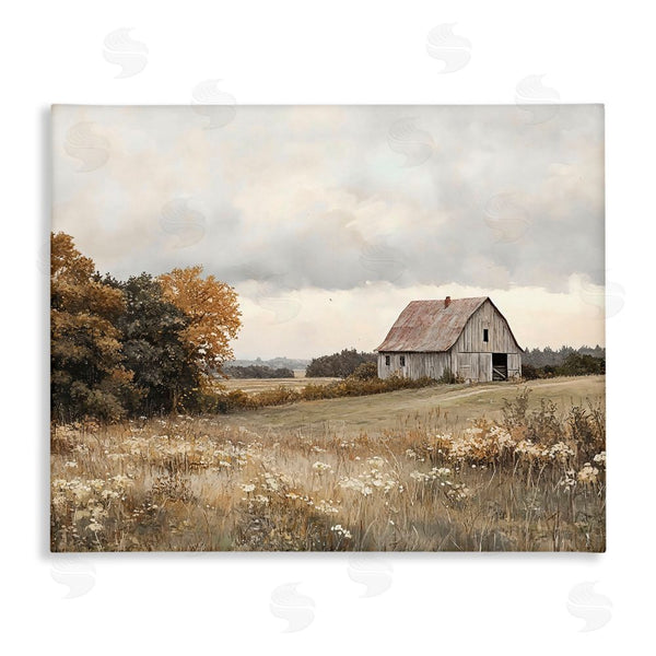 stupell industries LSR Design Studio | Muted Autumn Barn Meadow Wall Art