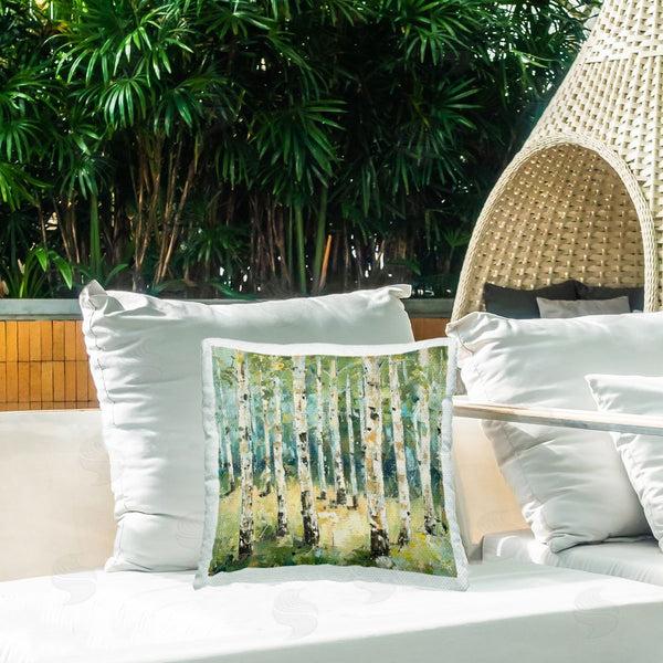 Stupell Industries LSR Design Studio | Natural Birch Grove Printed Throw Pillow