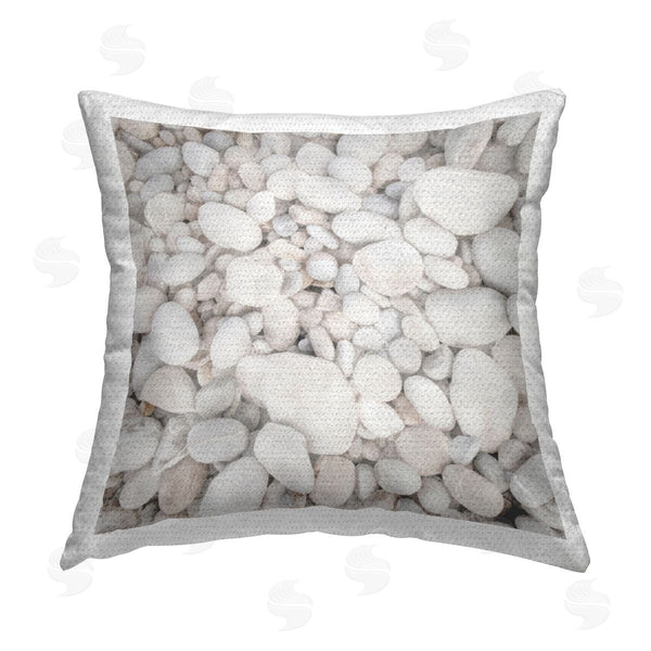 Stupell Industries LSR Design Studio | Nautical Beach Pebbles Printed Throw Pillow